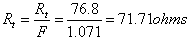 Temperature Resistance Factor (F)