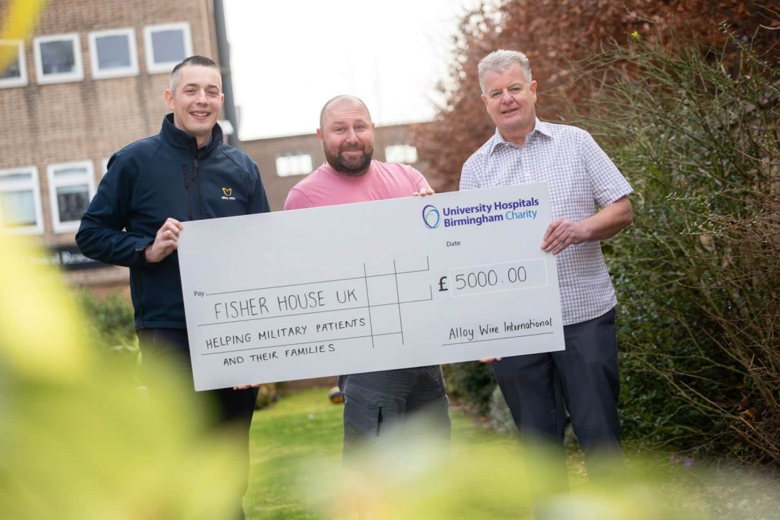 Home is where the heart is as AWI donates £5k to Fisher House - Alloy Wire International 1